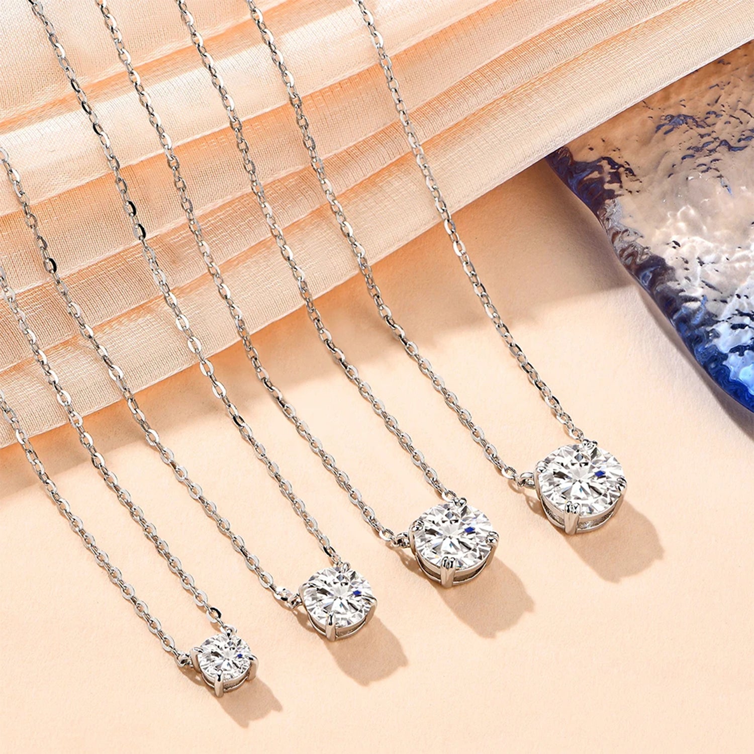 Celestial Moissanite Diamond Pendant Necklace
